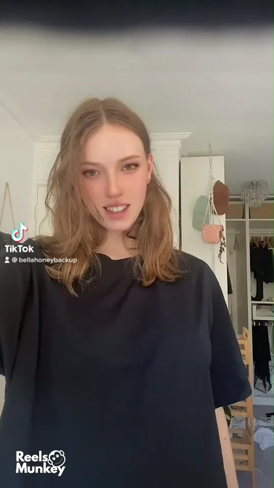 Cute nerd loose her top and giving us a glimpse of her TikTok tits