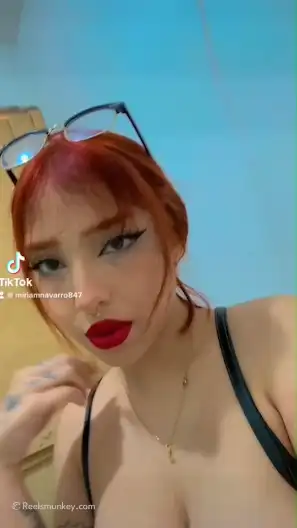 This red lips latina brokes NSFW TikTok with large areola nips