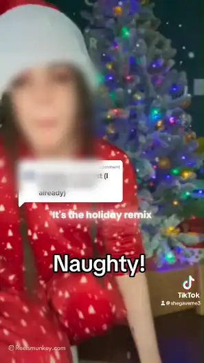 Little teen give a Christmas remix for her naughty followers