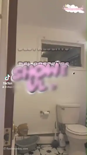 This petite girl with braces presents a shower vlog for TikTok