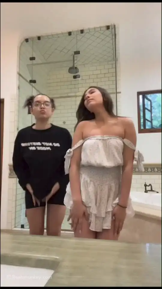 these girls having fun flashing their teen boobs