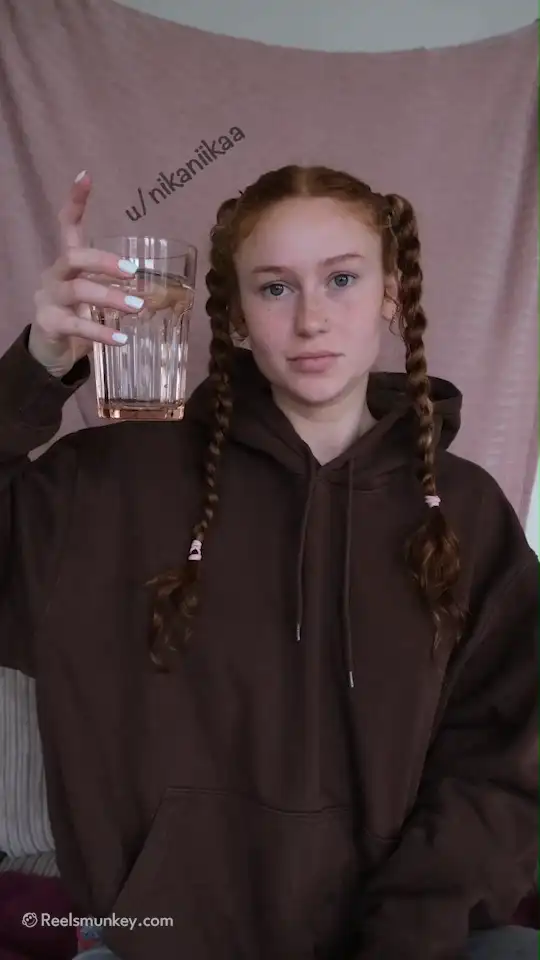 This Slavic pale white girl drops a glass of water and boom..