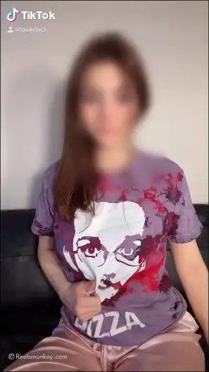 Naugthy lacy having fun with her bouncy tits in TikTok