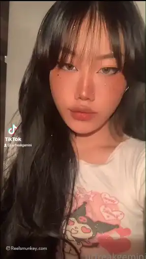 Sexy Gemini grabs her big titties on NSFW TikTok