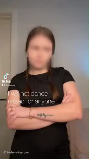 Sexy girl does a mind voice about naked dancing on Reddit